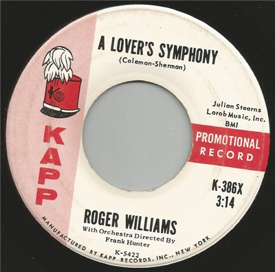 Roger Williams - A Lover's Symphony / The Song Of The Rain download mp3 flac