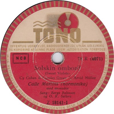 Calle Martins - Solskin Ombord / Vi Spiller Redekam download mp3 flac