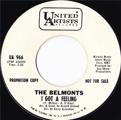 The Belmonts - I Got A Feeling download mp3 flac