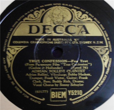 Adrian Rollini Quintet - True Confession / I've Hitched My Wagon To A Star download mp3 flac
