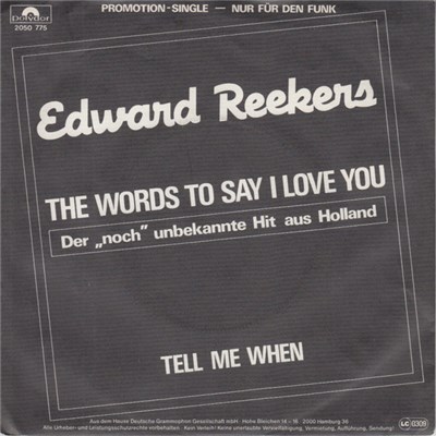 Edward Reekers - The Words To Say I Love You / Tell Me When download mp3 flac