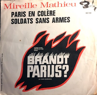 Mireille Mathieu - Paris en Colère / Soldats Sans Armes pic.sleeve download mp3 flac
