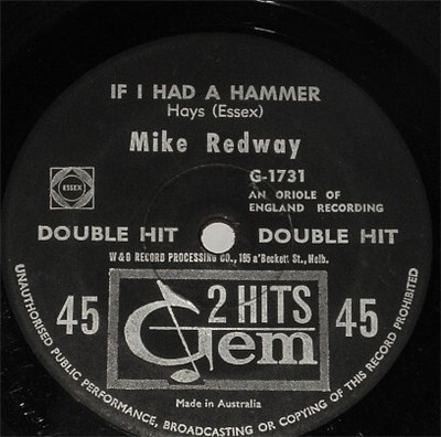 Mike Redway / Mike Redway & Joan Baxter - If I Had A Hammer / I Want To Stay Here download mp3 flac