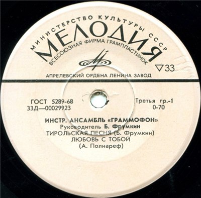 Инстр. Ансамбль "Граммофон" - Тирольская Песня / Любовь с Тобой / Зелёная трава / Здесь и Там download mp3 flac