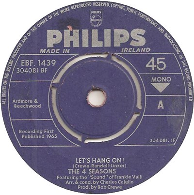 The 4 Seasons Featuring The "Sound" Of Frankie Valli - Let's Hang On ! download mp3 flac