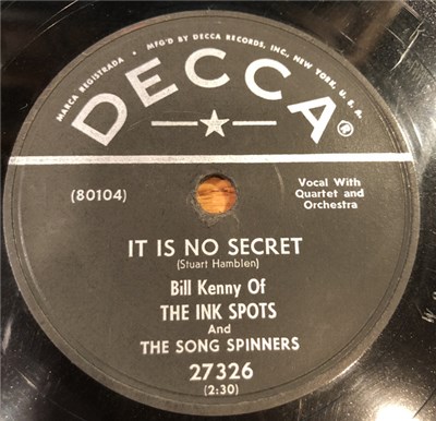 Bill Kenny Of The Ink Spots And The Song Spinners - It Is No Secret / I Hear A Choir download mp3 flac