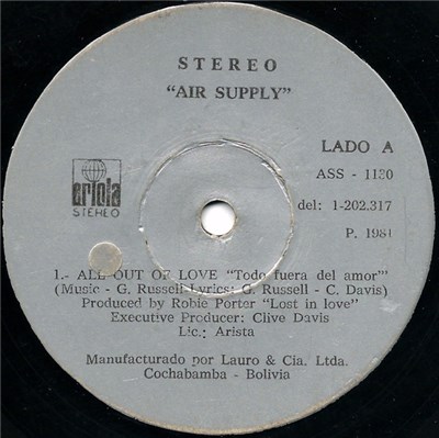 Air Supply - All Out Of Love " Todo Fuera Del Amor " download mp3 flac