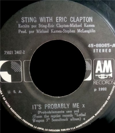 Sting With Eric Clapton - It's Probably Me = Probablemente Sea Yo download mp3 flac