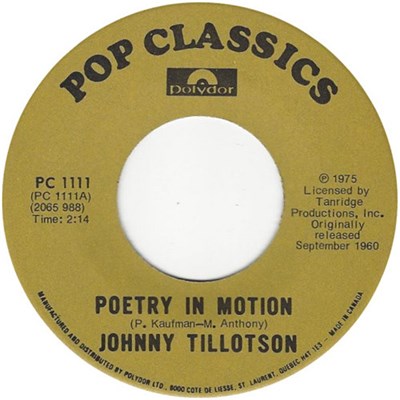 Johnny Tillotson - Poetry In Motion / Talk Back Trembling Lips download mp3 flac