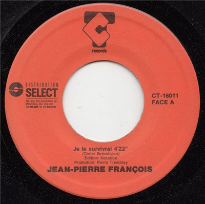 Jean-Pierre François - Je Te Survivrai download mp3 flac