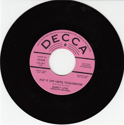 Nancy Love - Put It Off Until Tomorrow / Hangin' On download mp3 flac