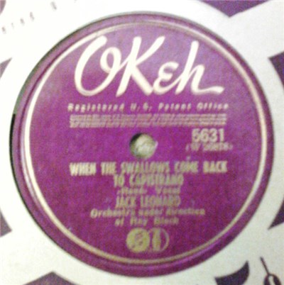 Jack Leonard - When The Swallows Come Back To Capistrano / All This And Heaven Too download mp3 flac