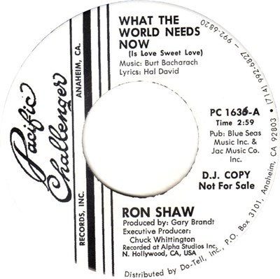 Ron Shaw - What The World Needs Now (Is Love Sweet Love) download mp3 flac