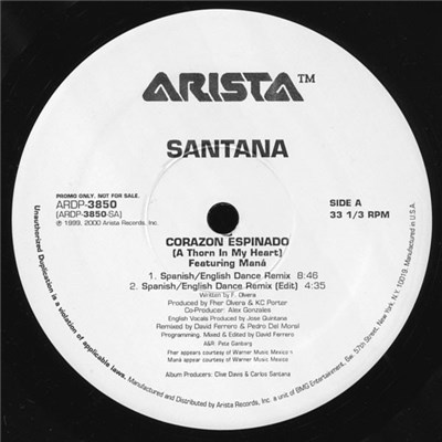 Santana Featuring Maná - Corazon Espinado (A Thorn In My Heart) download mp3 flac