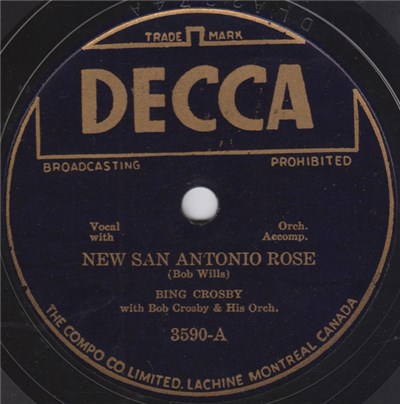 Bing Crosby With Bob Crosby And His Orchestra - New San Antonio Rose / It Makes No Difference Now download mp3 flac