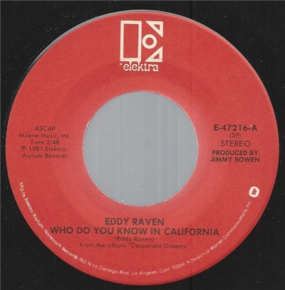 Eddy Raven - Who Do You Know In California download mp3 flac