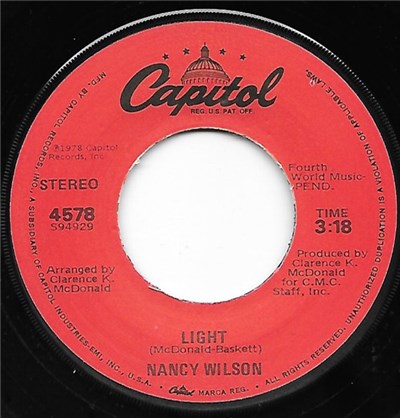 Nancy Wilson - Light / I'm Gonna Let Ya download mp3 flac