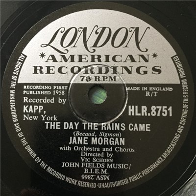 Jane Morgan - The Day The Rains Came download mp3 flac