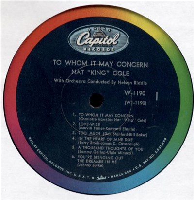 Nat "King" Cole - To Whom It May Concern download mp3 flac