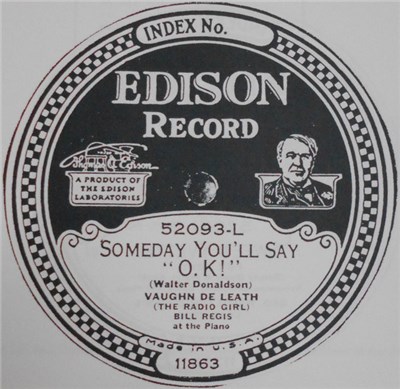 Vaughn De Leath (The Radio Girl) - There's A Cradle In Carolina / Someday You'll Say "O.K.!" download mp3 flac