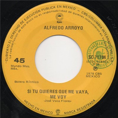Alfredo Arroyo - Si Tu Quieres Que Me Vaya, Me Voy download mp3 flac