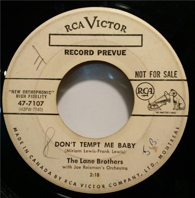 The Lane Brothers - Don't Tempt Me Baby / A Lover's Heart download mp3 flac