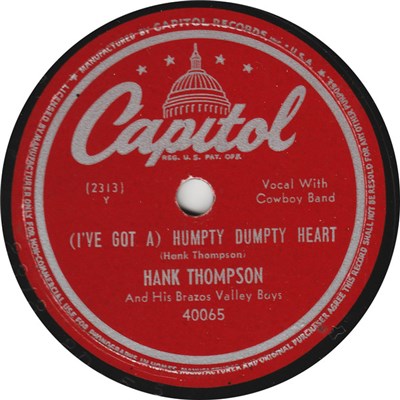 Hank Thompson and His Brazos Valley Boys - (I've Got A) Humpty Dumpty Heart / Today download mp3 flac