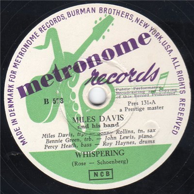 Miles Davis And His Band - Whispering / Down download mp3 flac