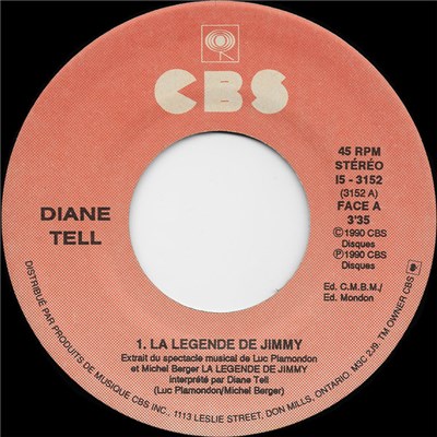 Diane Tell - La Légende De Jimmy download mp3 flac