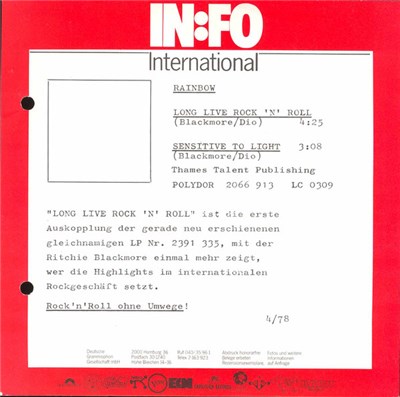Rainbow - Long Live Rock 'N' Roll download mp3 flac