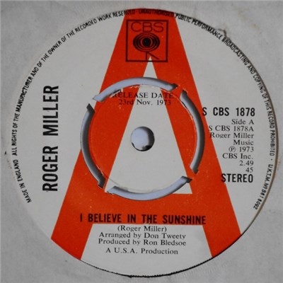 Roger Miller - I Believe In The Sunshine / Qua La Linta download mp3 flac