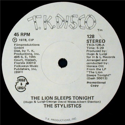 The Stylistics - The Lion Sleeps Tonight / Fly! download mp3 flac