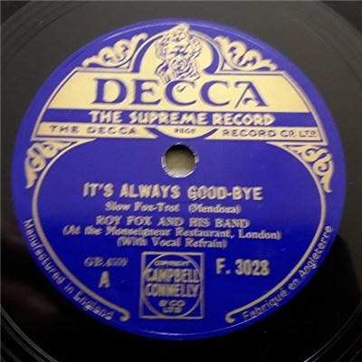 Roy Fox And His Band - It's Always Good-Bye / What Makes You So Adorable ? download mp3 flac