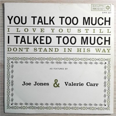 Joe Jones & Valerie Carr - You Talk Too Much / I Talked Too Much download mp3 flac