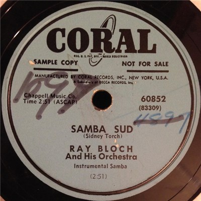 Ray Bloch And His Orchestra - Samba Sud / Merry Widow Waltz download mp3 flac