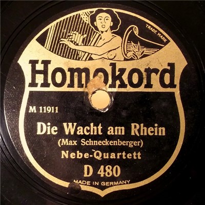 Nebe-Quartett - Die Wacht Am Rhein / Bundeslied (Brüder, Reicht Die Hand Zum Bunde) download mp3 flac