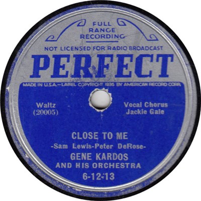 Gene Kardos And His Orchestra - Close To Me / The Night Is Young And You're So Beautiful download mp3 flac
