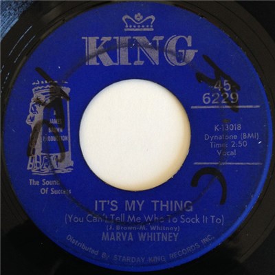 Marva Whitney - It's My Thing (You Can't Tell Me Who To Sock It To) / "Ball Of Fire" download mp3 flac