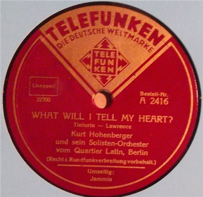 Kurt Hohenberger Und Seine Solisten-Orchester Vom Quartier Latin, Berlin - What Will I Tell My Heart? / Jammin download mp3 flac