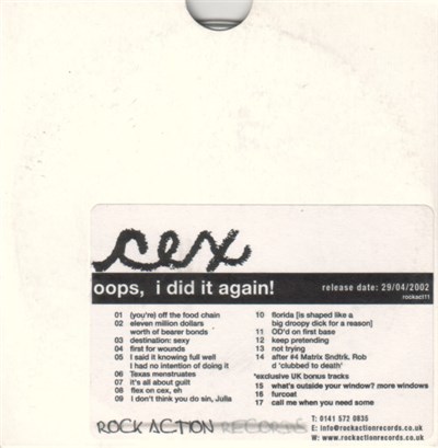 Cex - Oops, I Did It Again! download mp3 flac