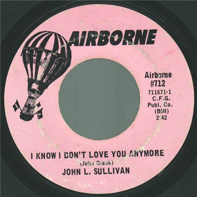 John L. Sullivan - I Know I Don't Love You Anymore / You Think (That'll Be The Day) download mp3 flac