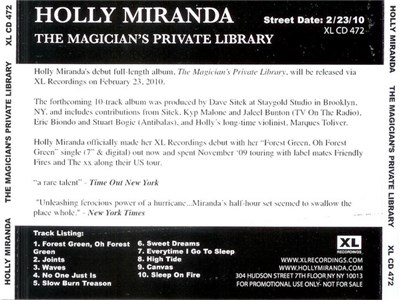 Holly Miranda - The Magician's Private Library download mp3 flac