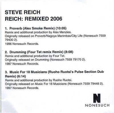 Steve Reich - Reich: Remixed 2006 download mp3 flac