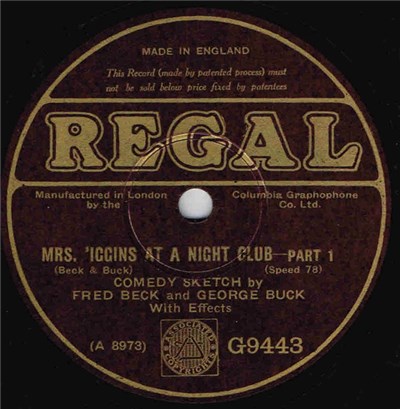 Fred Beck And George Buck - Mrs. 'Iggins At A Night Club download mp3 flac