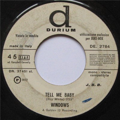 Windows - Tell Me Baby / Funny Girl download mp3 flac