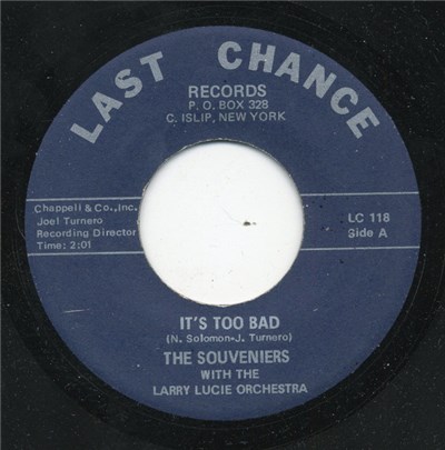 The Souveniers With The Larry Lucie Orchestra - It's Too Bad download mp3 flac