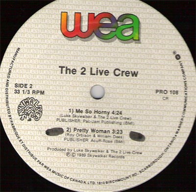 The 2 Live Crew - Me So Horny / Pretty Woman download mp3 flac