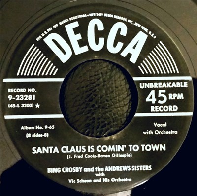 Bing Crosby And The Andrews Sisters With Vic Schoen And His Orchestra - Jingle Bells / Santa Claus Is Comin' To Town download mp3 flac