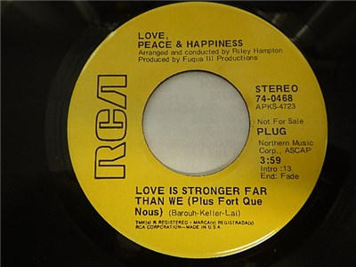Love, Peace & Happiness - Love Is Stronger Far Than We (Plus Fort Que Nous) / (Only You) Message To The Establishment download mp3 flac