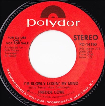 Fredde Lowe - I'm Slowly Losin' My Mind download mp3 flac